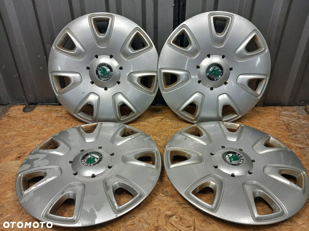 kołpak kołpaki oryginalne komplet skoda fabia ii octavia ii r16 5l0601147 - 1