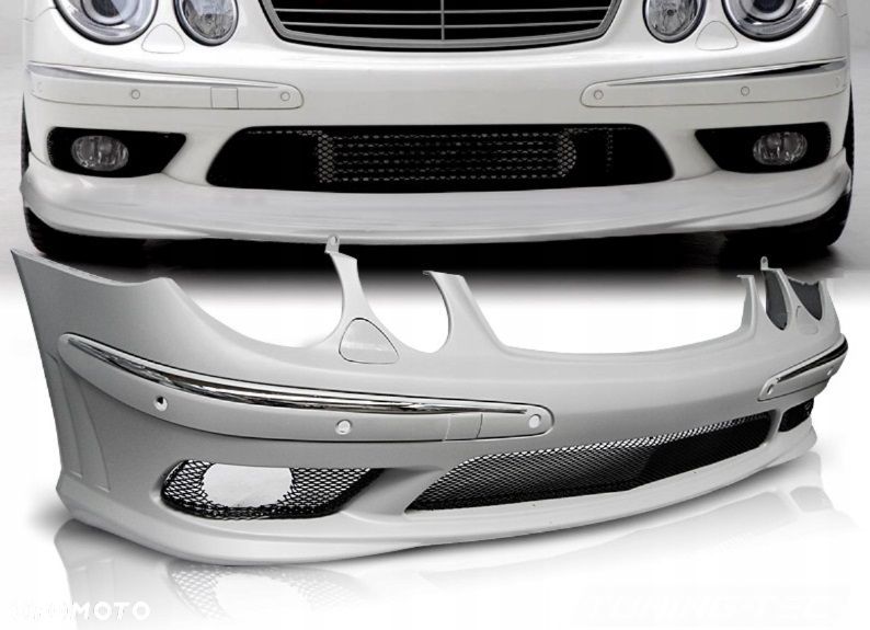 Zderzak Przod kratki listwy kpl PDC AMG-style Mercedes E-klasa w 211 2002- - 1