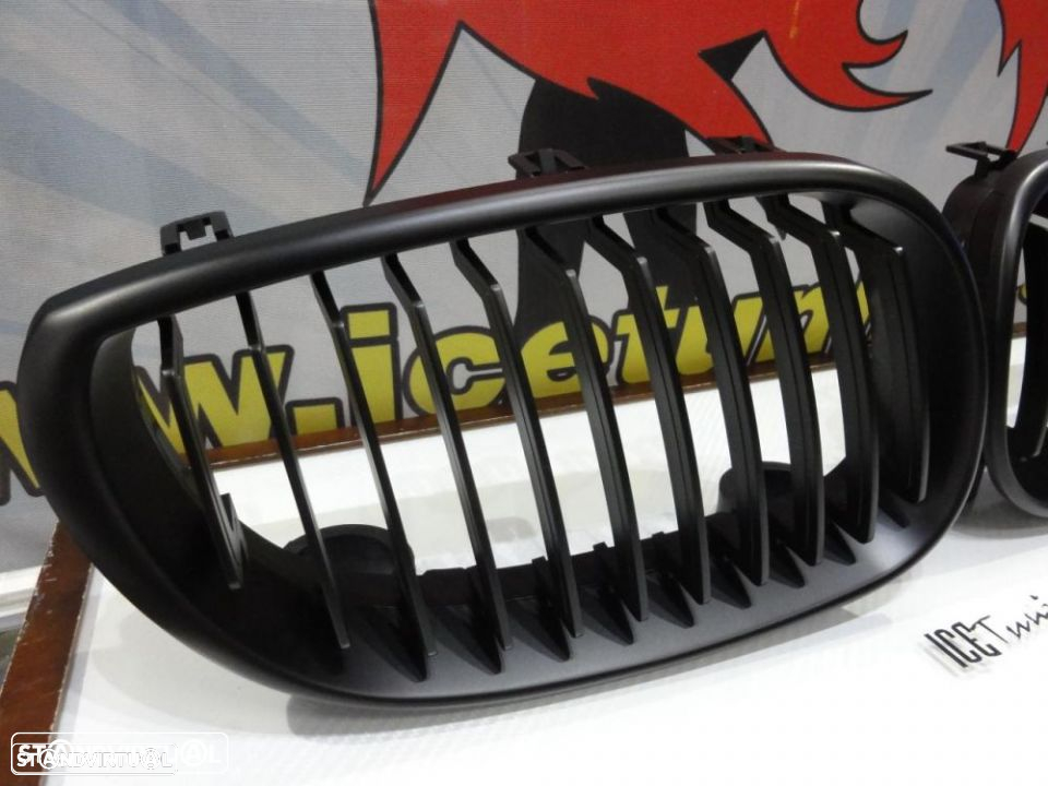 Grelha frontal BMW E60, E61 2003-2010 preto mate C/2 anos de garantia - 3