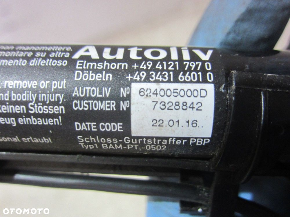 BMW 5 F10 F11 F01 F07 NAPINACZ PASA PRAWY PRZÓD 72117328842 7328842 ORYGIN - 8