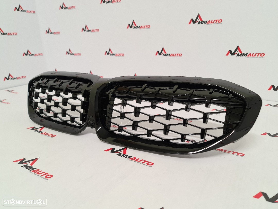 Grelha Frontal BMW Série 3 G20 G21 Diamond Black - 3
