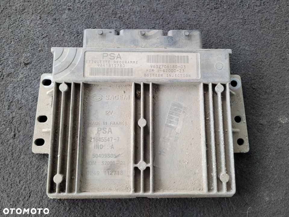 Komputer silnika 9641815780 9637706180 Peugeot 206 1,4 8V - 1