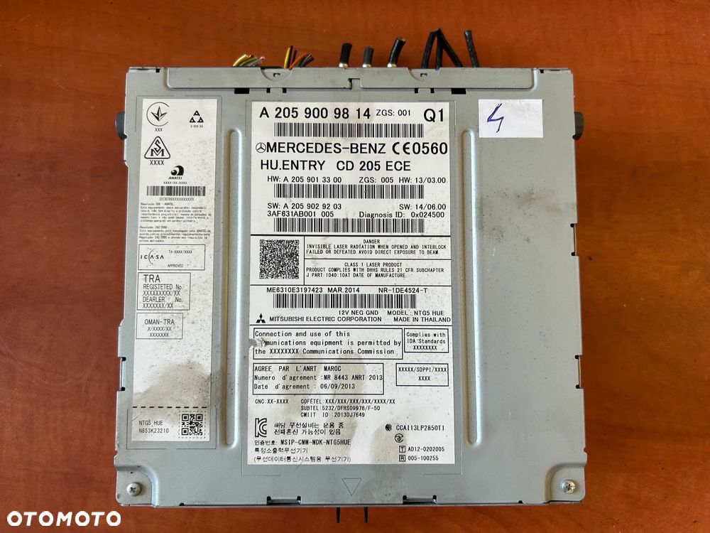 RADIO NAWIGACJA A2059009814 MERCEDES C KLASA W205 - 1