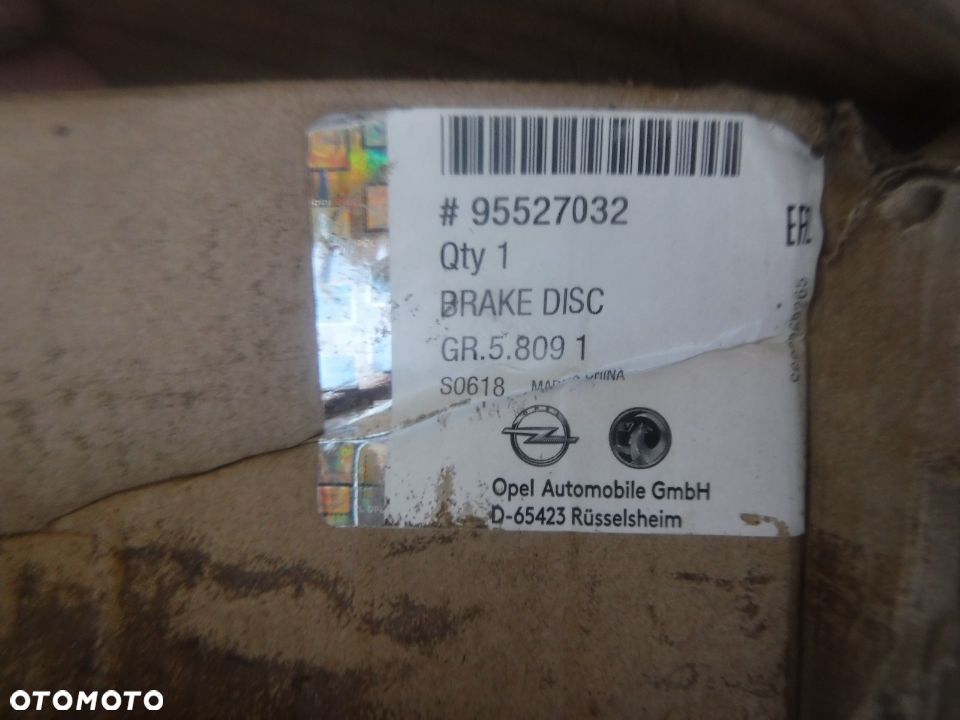 opel astra j 4 iv tarcze tył oryginał gm  268mm - 1