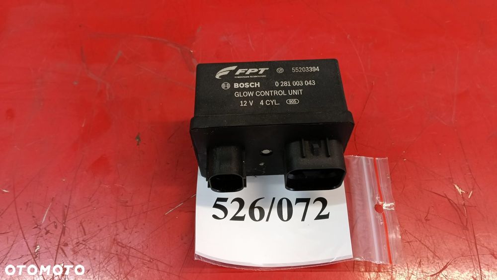 STEROWNIK ŚWIEC ŻAROWYCH FIAT DOBLO ALFA ROMEO 10- 55203394 NO 526/072 - 1