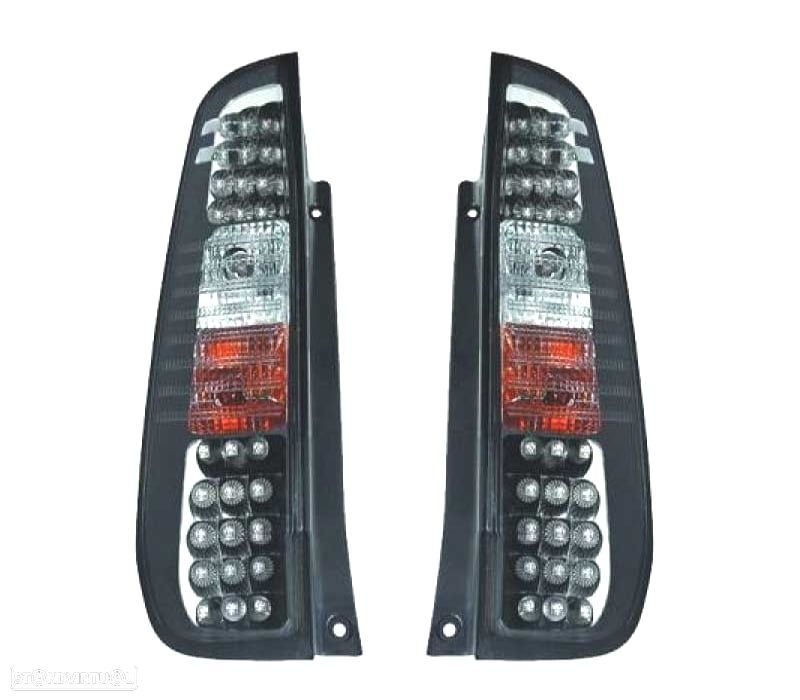 FAROLINS TRASEIROS LED FORD FIESTA 02-08 PRETO - 1