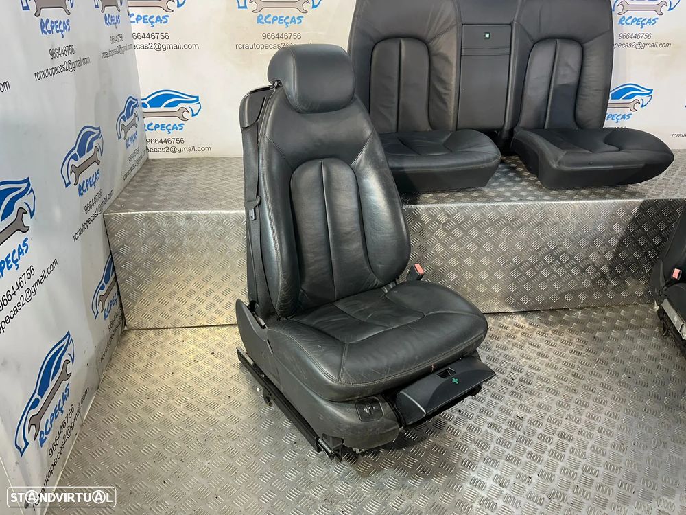 Conjunto Bancos Pele Frontais Frente Tras Traseiros Mercedes Benz CL W215 Eletricos - 6