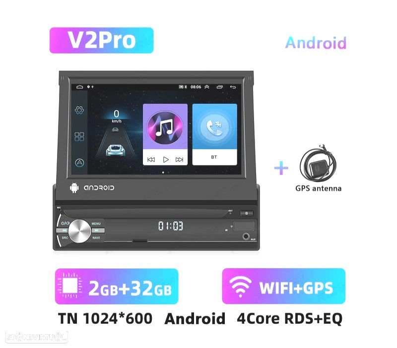 AUTO RADIO GPS ANDROID 1DIN GPS - 1