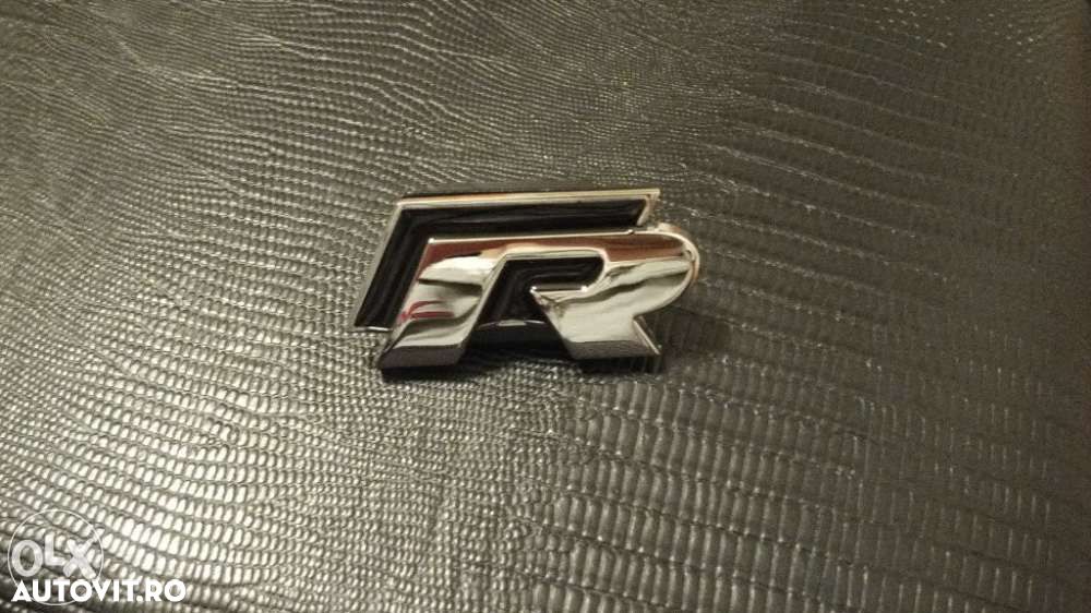 Emblema vw r-line metal negru/crom - 1