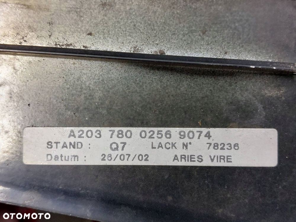 LISTWA DACHOWA LEWA + PRAWA MERCEDES W203 COUPE 2037800256 2037800156 - 7