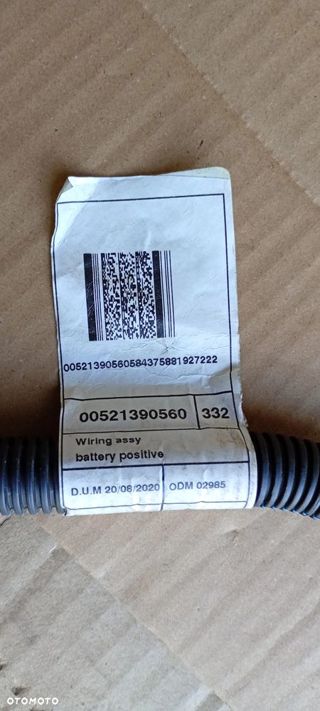 Przewód klema akumulatora Fiat 500E 00521390560 - 8