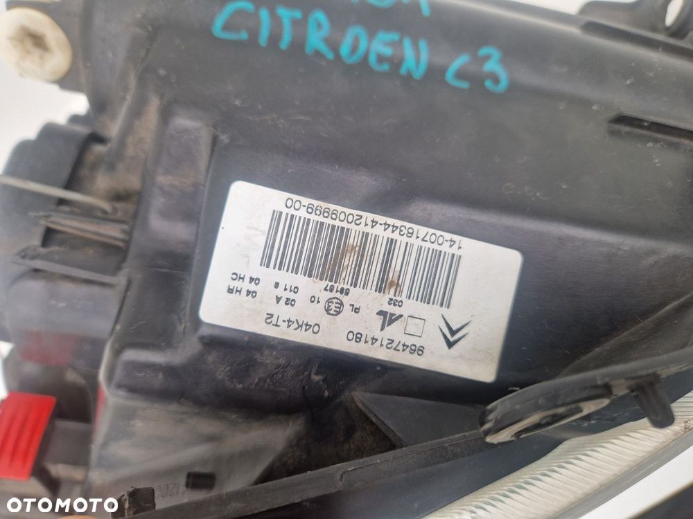 CITROEN C3 LAMPA PRZÓD PRZEDNIA PRAWA  EUROPA 9647214180 - 4