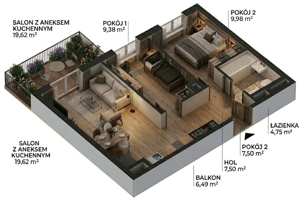 Nowe 3 pokoje przy tramwaju | Unii Lubelskiej