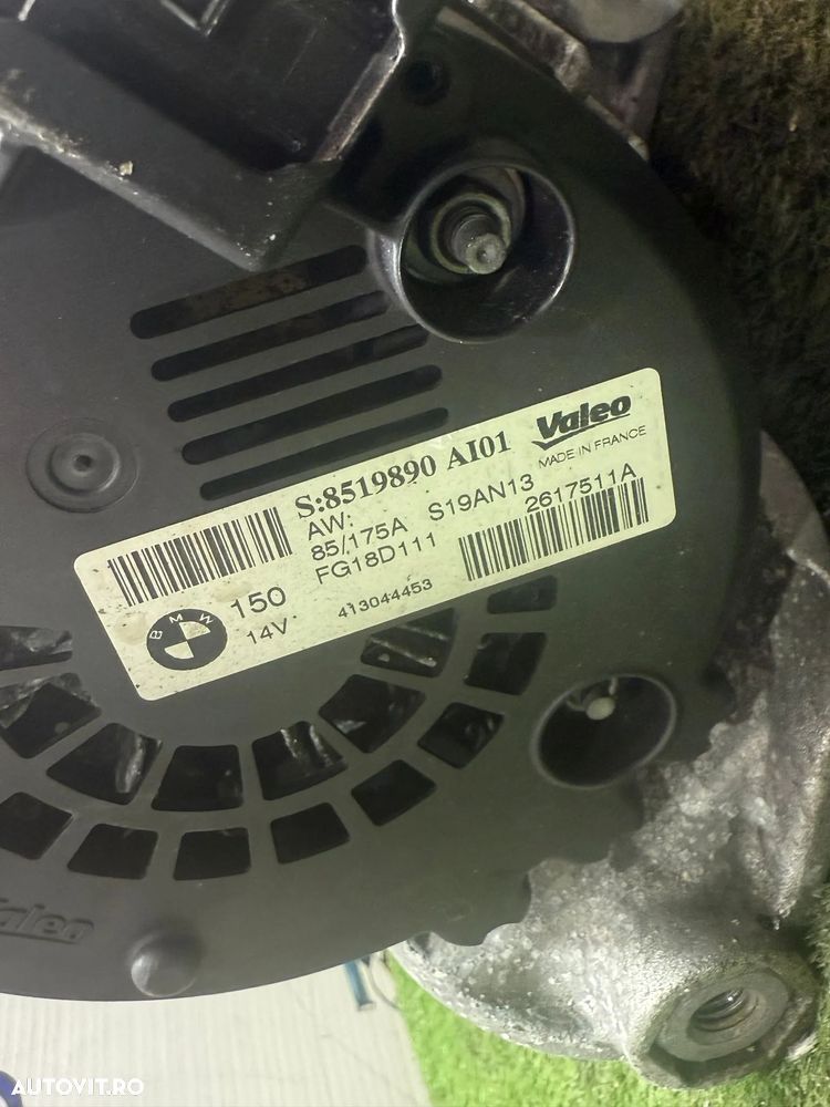 ALTERNATOR BMW SERIA 1 F20 116D 1.6 DIESEL 2013 COD OEM 8519890 / 12317823343 / 7823343 / HATCHBACK 2011-2019 - 7