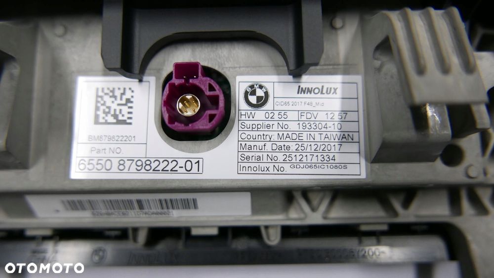 bmw f39 f48 ekran wyświetlacz informacyjny 8798222 - 6