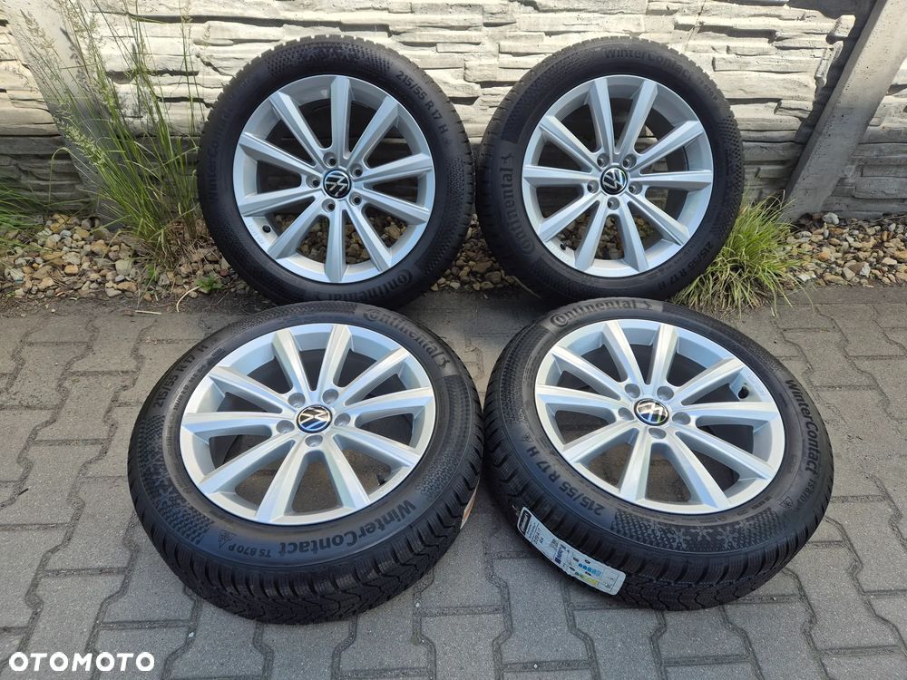4x 7x17 ET38 5x112 Komplet kół oryginalnych zimowych VW 215/55r17 continental ts-870 seal inside - 1