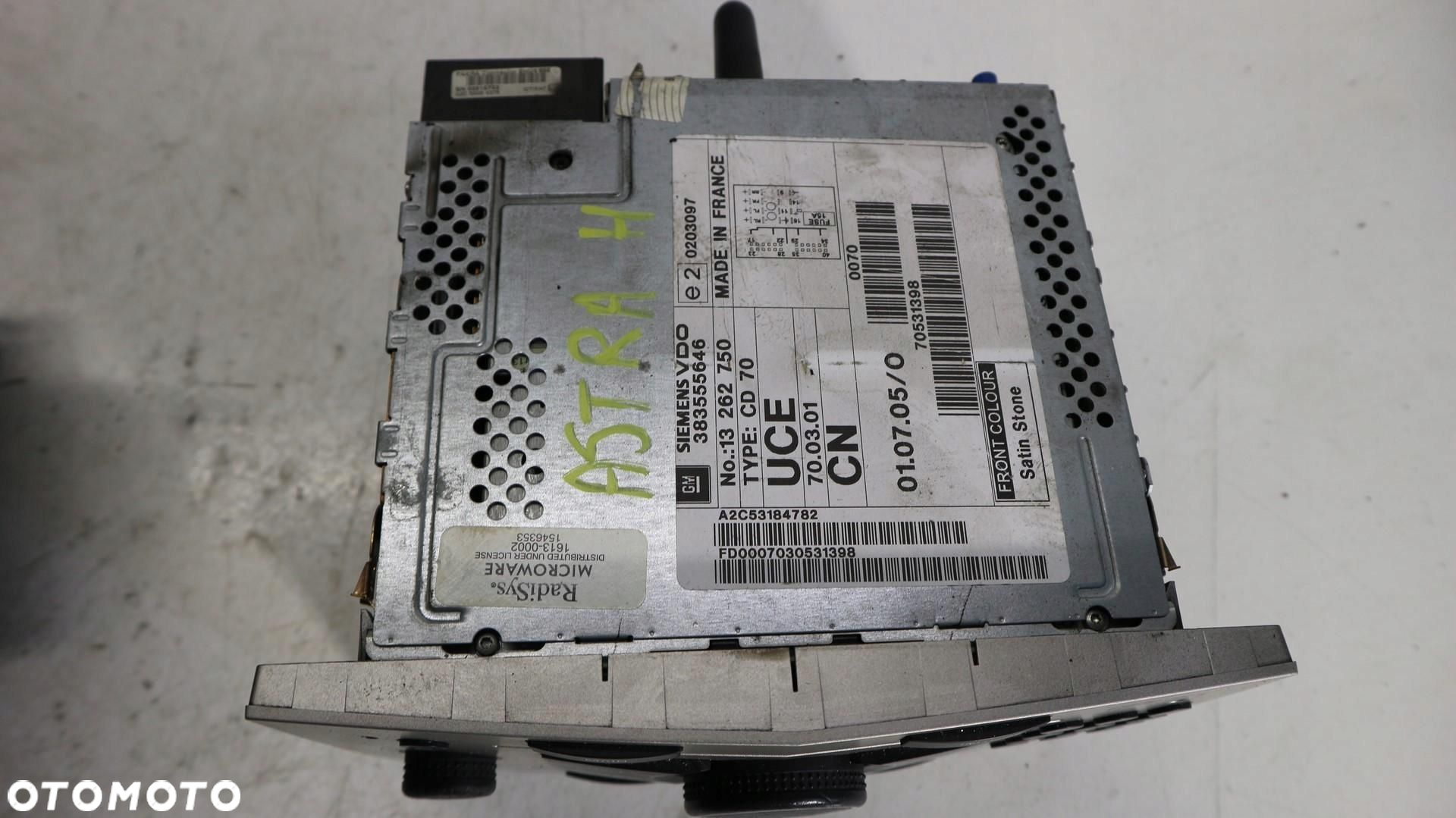 RADIO WYŚWIETLACZ ZAFIRA B ASTRA H 1.9 CDTI 383555646 13111166 # - 3