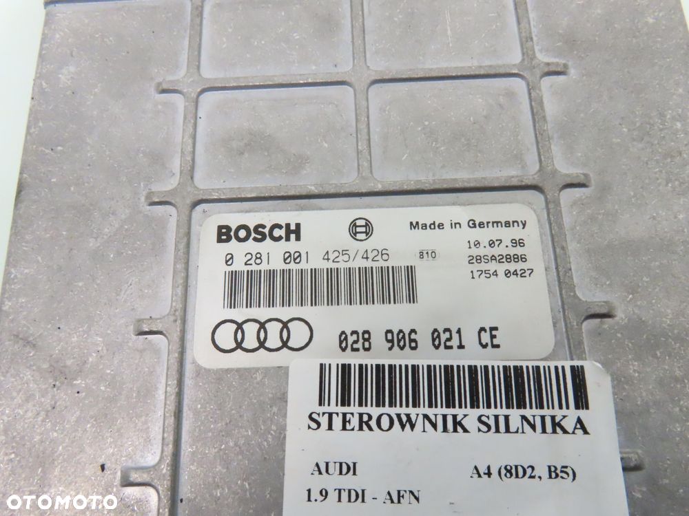 STEROWNIK AUDI A4 B5 1.9 TDI 028906021CE 0281001425 - 4