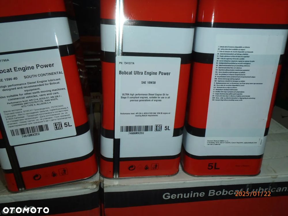 olej silnikowy oryginał bobcat cat kubota jcb traktor koparka 15w40 10w30 - 14