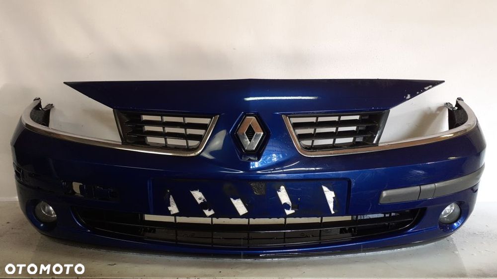 ^ ZDERZAK PRZÓD PRZEDNI RENAULT LAGUNA 2 II LIFT FL NIEBIESKI TED44 HALOGENY - 1