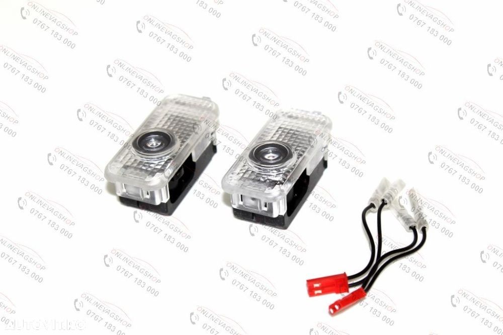Set lampi dedicate logo Volkswagen pt portiere VW Passat B5, Touareg - 4