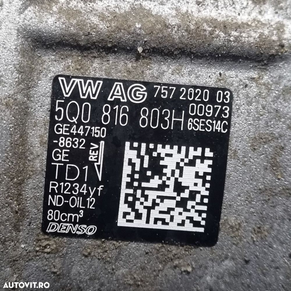 Compresor clima Skoda Yeti Facelift 1.2 B 2013 - 2017 110CP EA211 / CYVB (1375) Benzina ... - 5