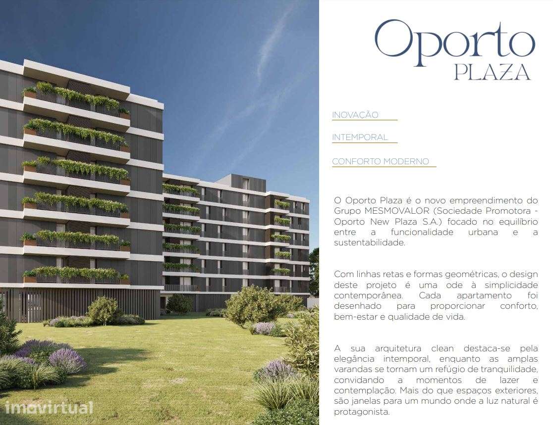 T2 Novo no empreendimento OPORTO PLAZA na zona do Jardim da Arca D´Águ - Grande imagem: 2/13