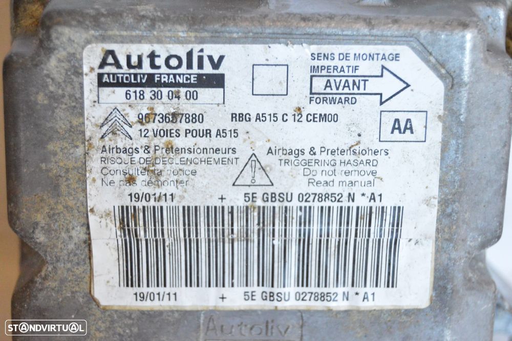 CENTRALINA ECU SENSOR AIRBAG 9673657880 CITROEN DS3 DS 3 1.6 HDI 92CV 9HP 9H06 10JBOL INJEÇÃO BOSCH - 4