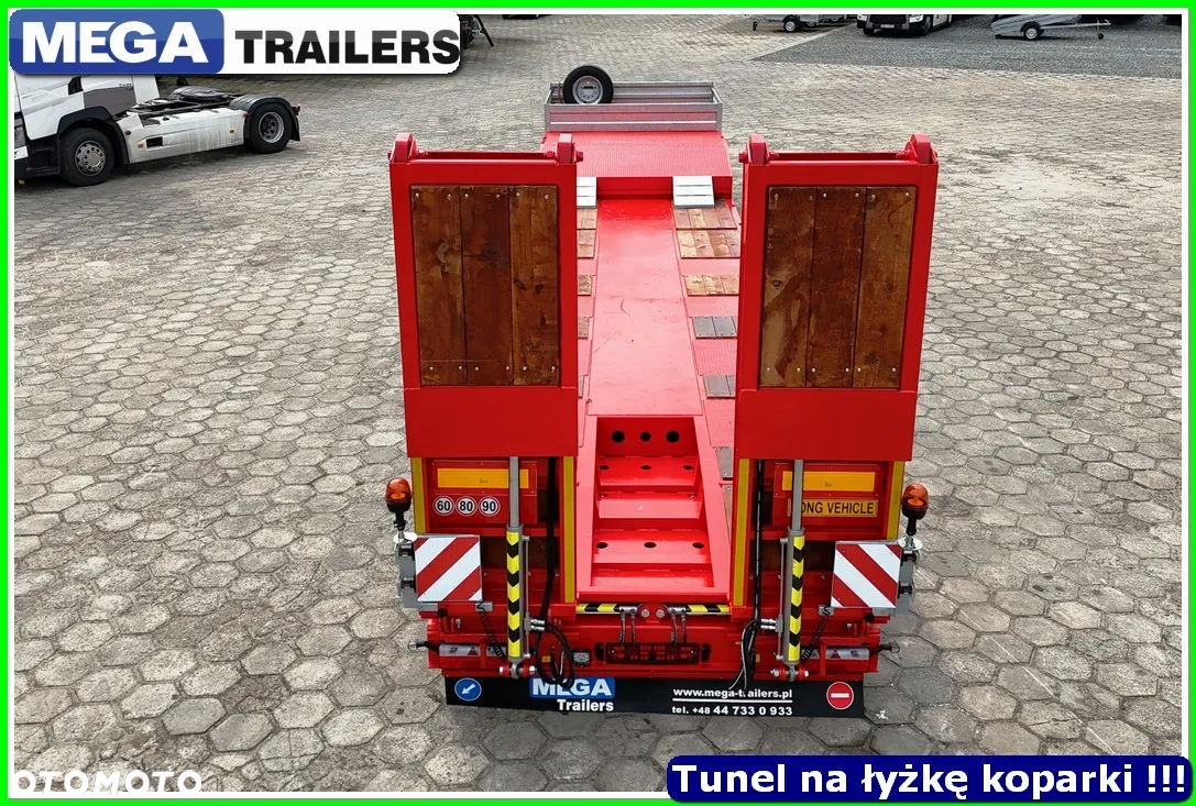 Mega Nisko podłoga 4 osie,  dł. 9,50 m, TUNEL na RAMIĘ KOPARKI !!! - 5