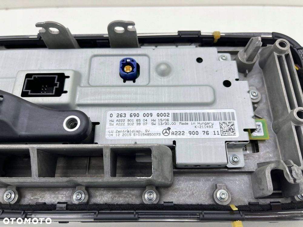 MERCEDES W222 EKRAN MONITOR WYŚWIETLACZ NAWIGACJI ANGLIK A2229007611 - 16