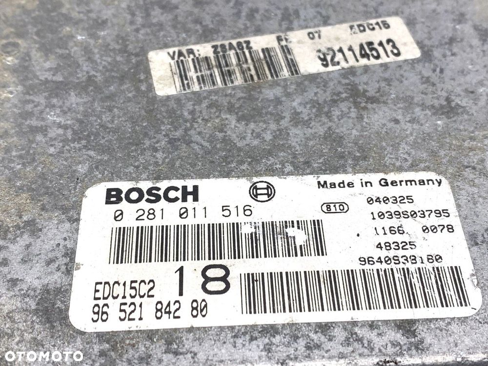 KOMPUTER SILNIKA  PEUGEOT 607 (9D, 9U) 2000 - 2022 2.2 HDi 98 kW [133 KM] olej napędowy 2000 - 2006 - 4