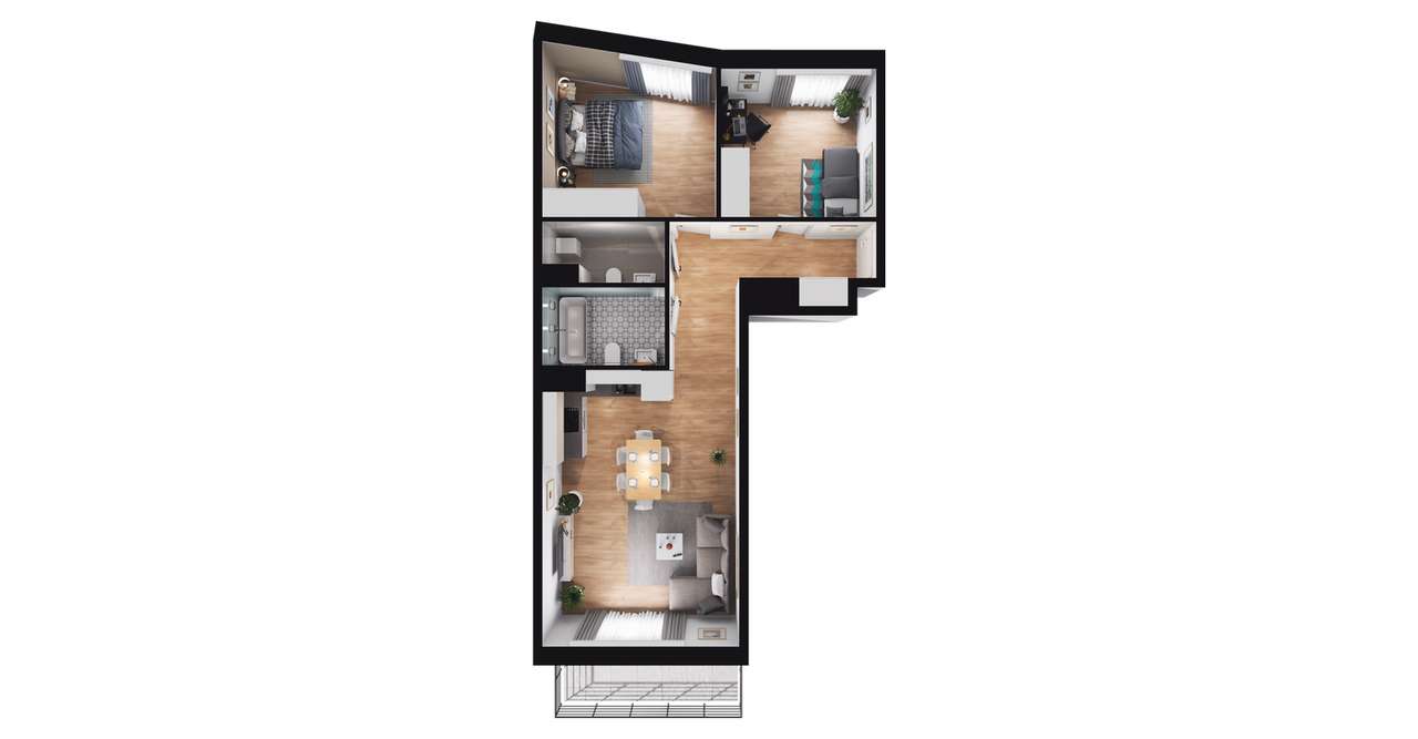 3-pokojowe mieszkanie 65m2 + balkon Bez Prowizji - Pełny obrazek: 2/23