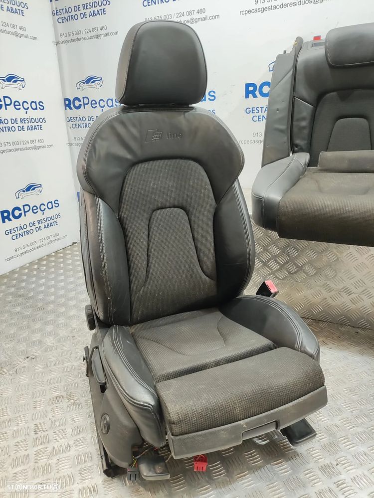 Conjunto Bancos Originais Pele E Tecido Audi A4 B8 S-Line Carro 5 Portas - 4