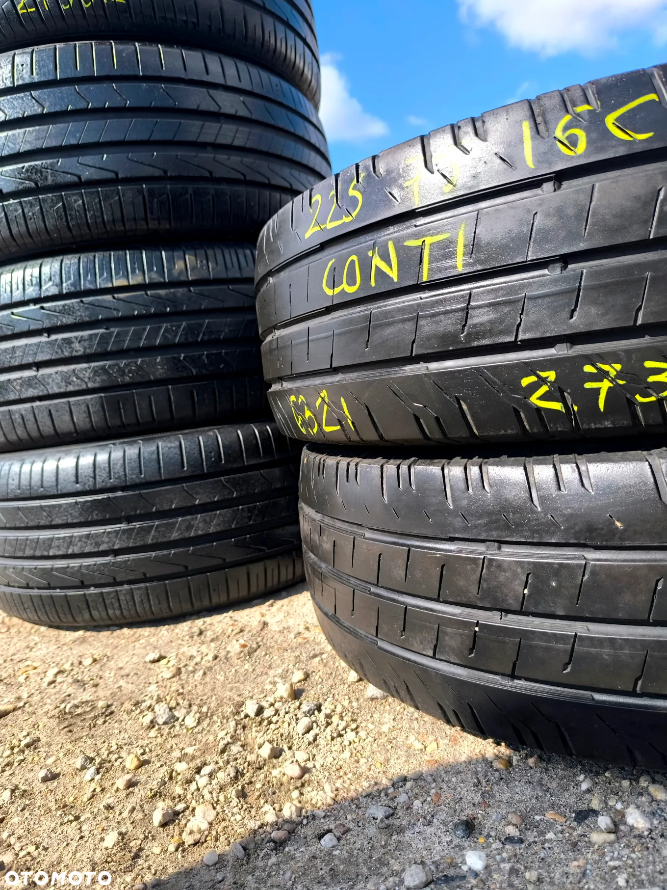 225/75R16C 16 C 121/120R Opony Letnie Lato CONTINENTAL ContiVanContact 200 6,5mm Legnica ALU-RAD 21r. 225/75 - 3