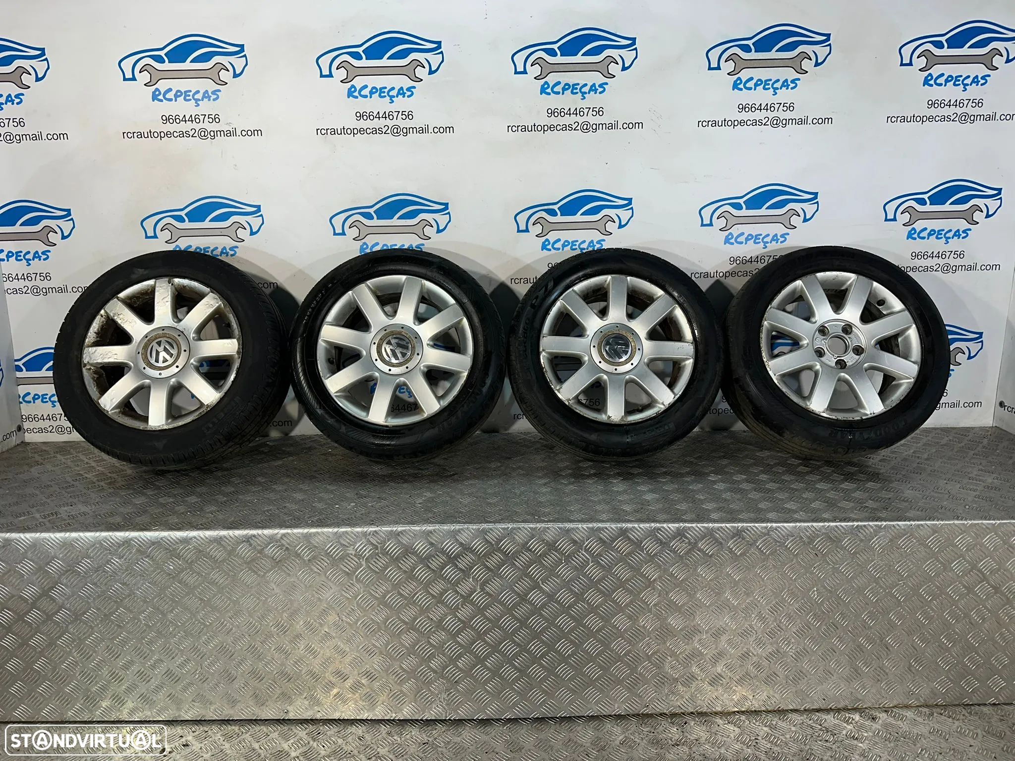 Conjunto Jantes 16 VW Volkswagen Touran 6.5J ET50 5x112 1K0601025R - 1