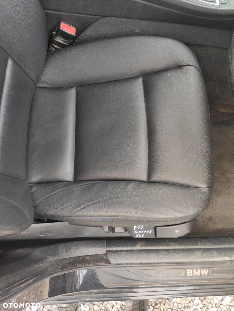 FOTEL PRAWY PRZÓD PRZEDNI BMW F10 CZARNA SKÓRA GRZANY C20 - 2