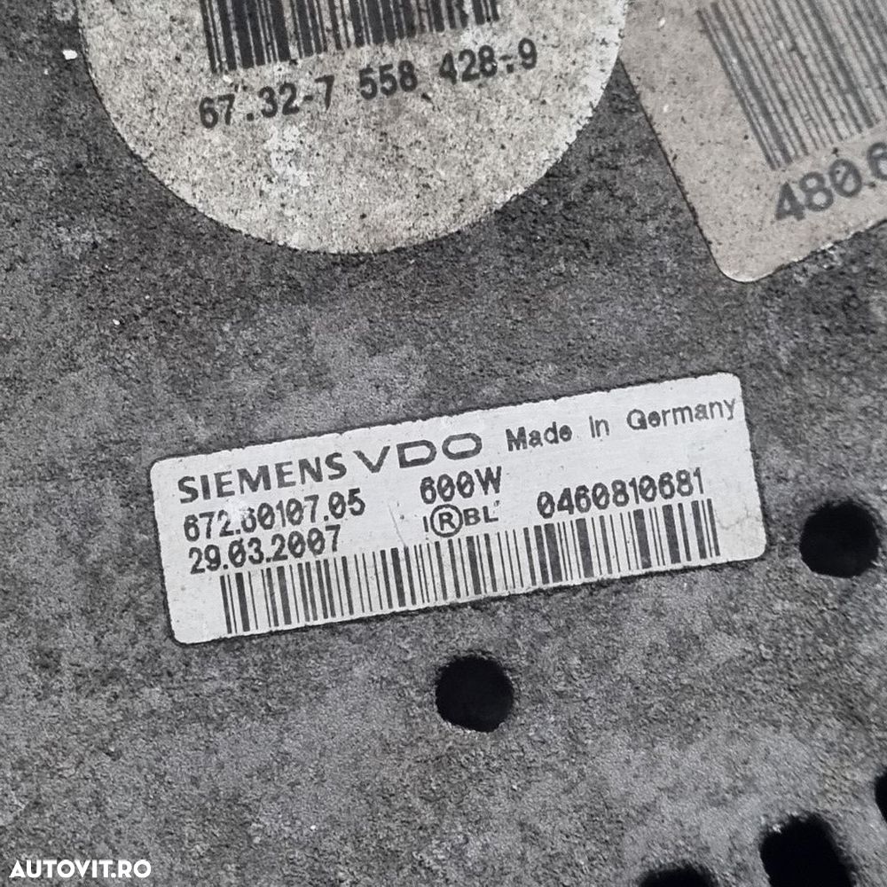 Electroventilator BMW X5 E70 3.0 2007 - 2010 235CP Automata (1443) Diesel 672601705 - 3