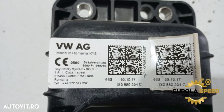 Airbag pasager 1S0880204C Volkswagen VW up! 1 [facelift] [2016 - 2019 - 3
