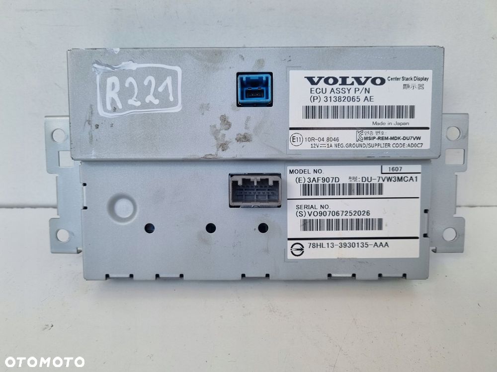 Volvo V60 I S60 II XC60 I EKRAN NAWIGACJI Wyświetlacz 31382065 31382065AE - 3
