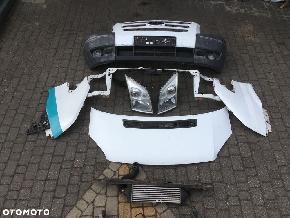 FORD TRANSIT MK7 BIAŁY PRZÓD KOMPLETNY ZDERZAK MASKA BŁOTNIK LAMPA REFLEKTOR PAS GRILL CHŁODNICE BELKA ZDERZAK PAS - 1