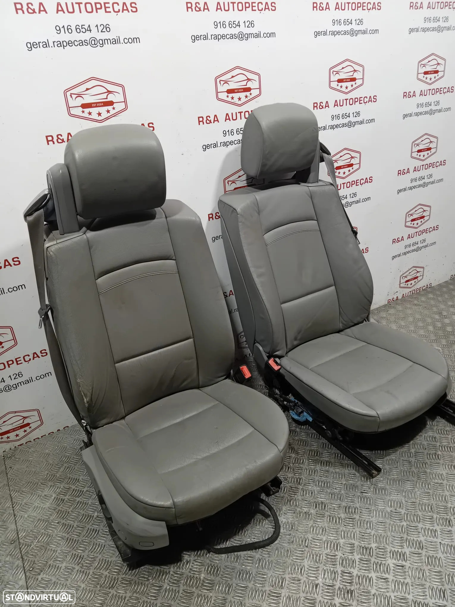 Conjunto Bancos Trás Traseiro Frente Frontal BMW Série 3 Cabriolet E93 em Pele Original - 9