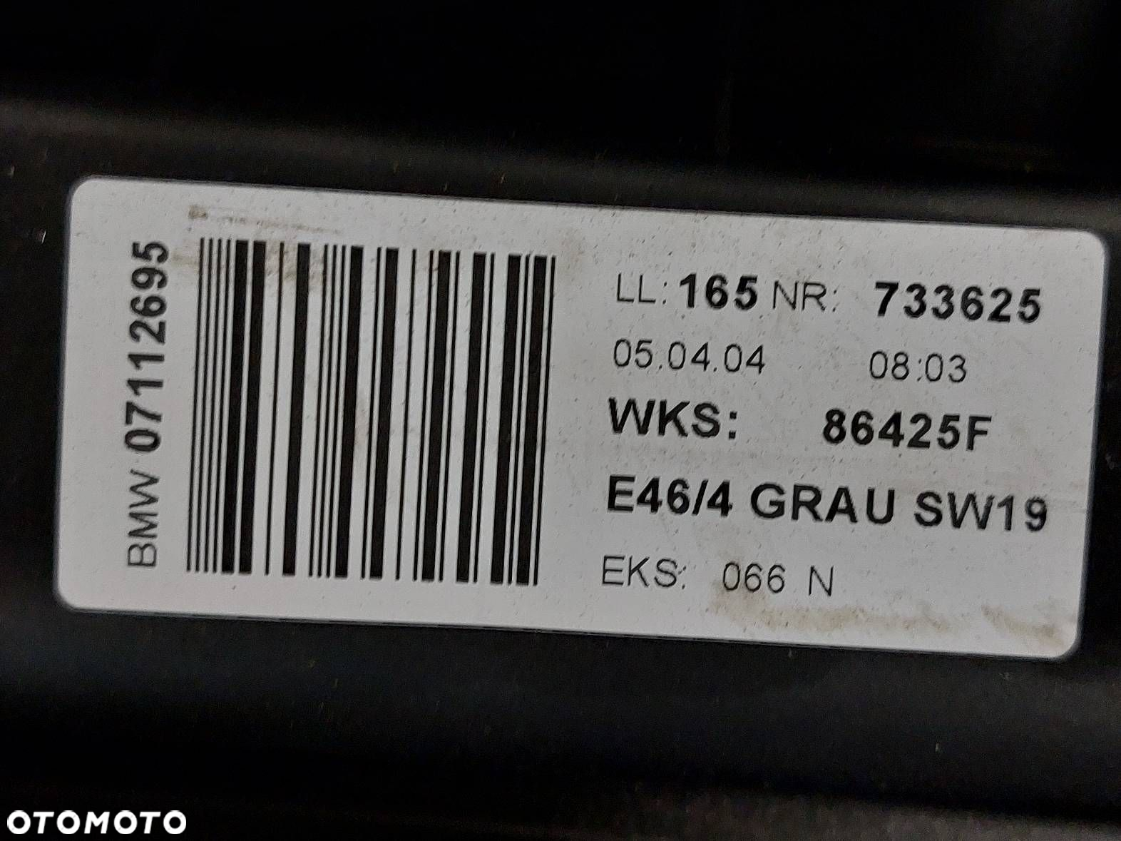 SZYBERDACH BMW E46 SEDAN 83861939 86286A - 5