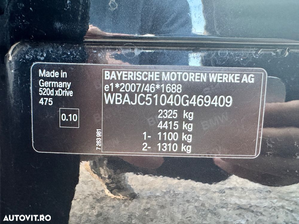 BMW Seria 5 520d xDrive AT - 27