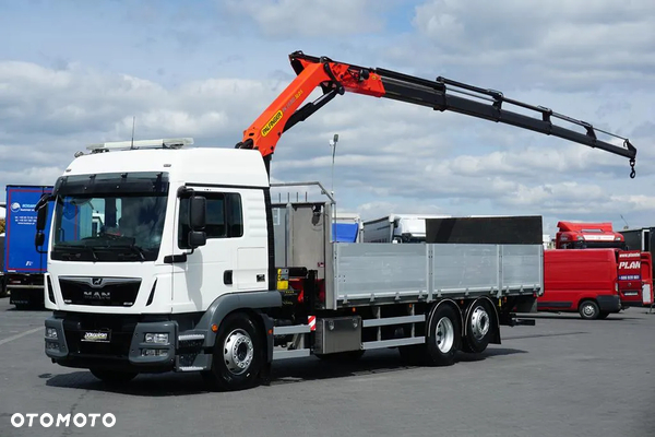 MAN TGM / 26.340 / 6 X 2 / SKRZYNIOWY + HDS + WINDA / PALFINGER PK 19001 SLD5 / WYSIĘG 15 M