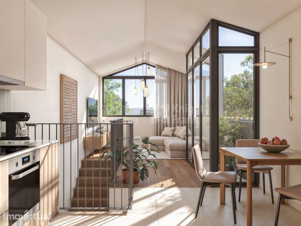 Apartamento T2 com varanda e arrecadação em Carcavelos - Grande imagem: 3/5