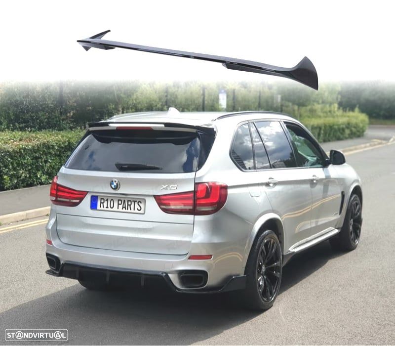 AILERON SPOILER TRASEIRO BMW X5 F15 13-18 LOOK M PRETO BRILHANTE - 1