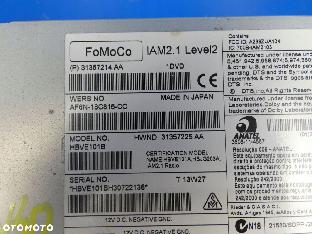 VOLVO V40 II RADIO FABRYCZNE NAWIGACJA CZYTNIK - 3