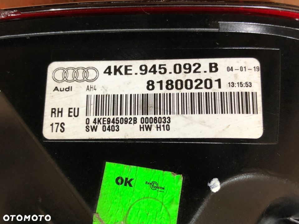 Audi E-Tron 4K 4KE lampa prawa tył tylna w błotnik - 4