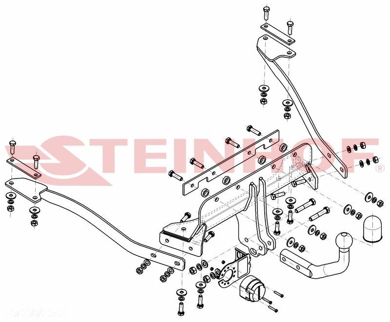 Hak holowniczy + WIĄZKA 7PIN do BMW Seria 7 E38 Sedan od 1994 do 2001 - 2