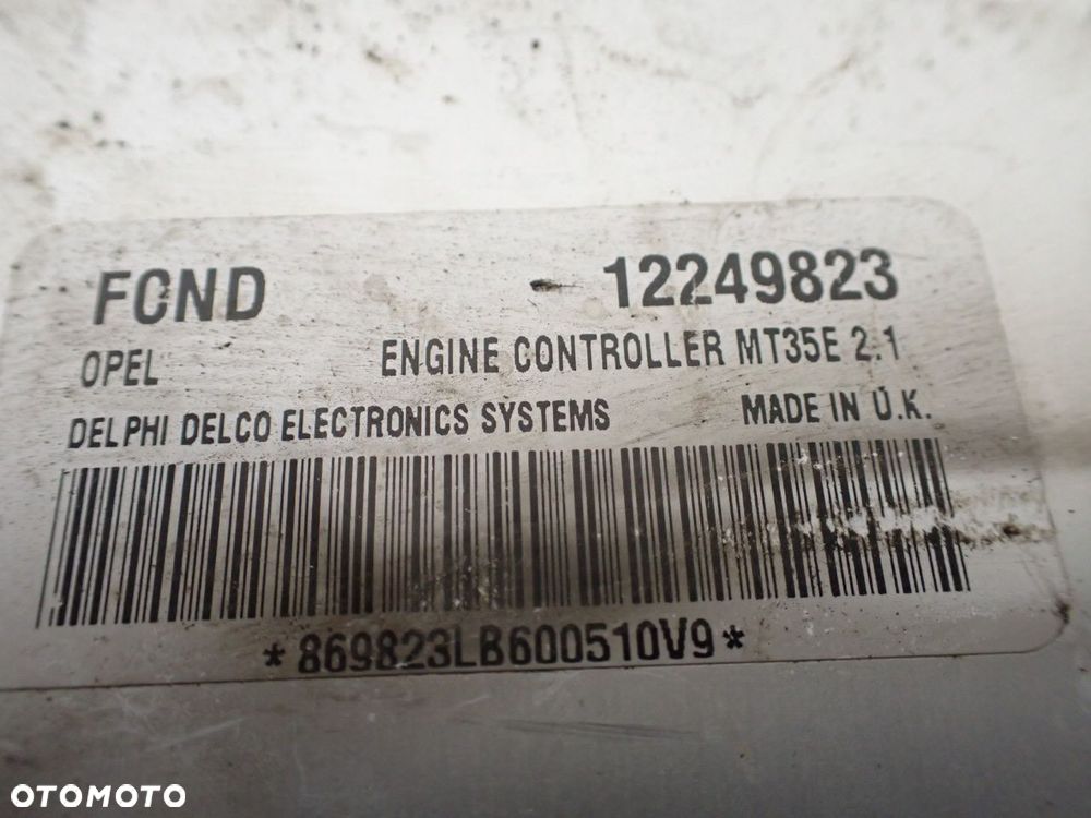 KOMPUTER SILNIKA OPEL MERIVA A 1.6  12249823 - 6